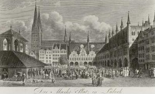 Lübeck, Marktplatz, Der Marktplatz in Lübeck