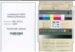 Entnazifizierung Gertrud Kochenrath , geb. 11.12.1899 (Lehrerin)