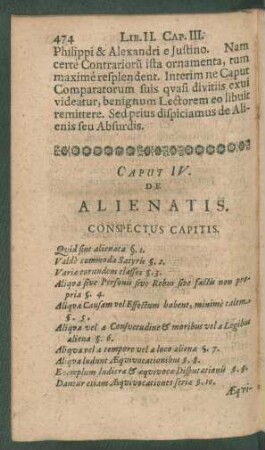Caput IV. De Alienatis.