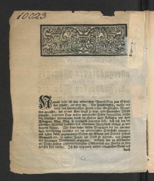 [Das Königliche akademische Gymnasium in Altona wird die hohen und erfreulichen Geburtsfeste Ihro Königl. Königl. Maj. Maj. von Dännemark, ...]