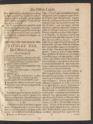 Titulus XXX. De Officio Legati