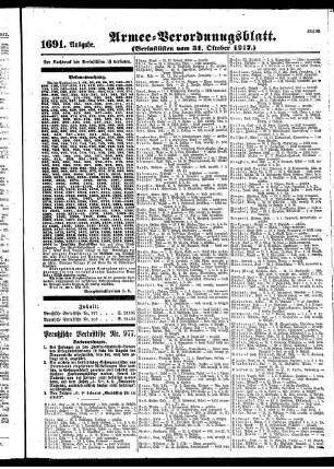 1691. Ausgabe. Mittwoch, 31. Oktober 1917