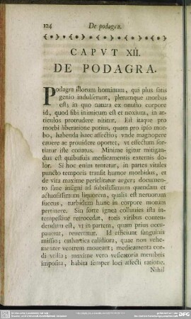 Caput XII. De Podagra
