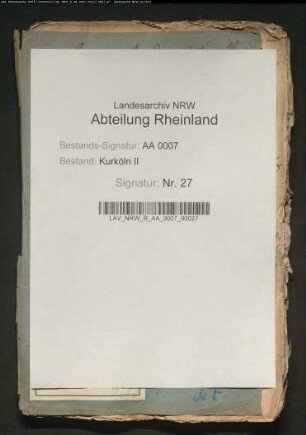 Akten betr. das Begräbnis Max Heinrichs