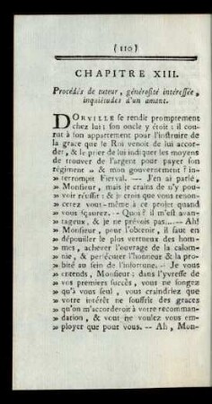 Chapitre XIII. Procédés de tuteur, générosité intéressée, inquiétudes d'un amant.