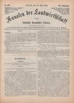 No. 57. Berlin, den 17. Juli 1872. XII. Jahrgang.