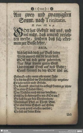 Am zwey und zwantzigsten Sonnt. nach Trinitatis