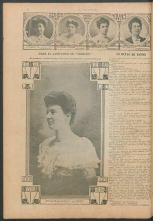Para el concurso de "Tribune" - Nuestra contribución de bellezas argentinas : Matilde Ayerza de Frías