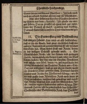 II. Die Entwerffung und Beschreibung des ewigen Lebens