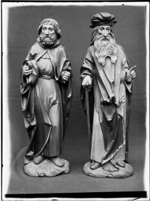 Kloster Lichtental Fürstenkapelle Ahnenaltar Heiligenfiguren links Joseph und rechts Joachim