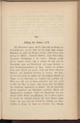 III. Feldzug des Jahres 1478.