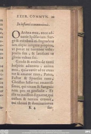 In instanti communionis.