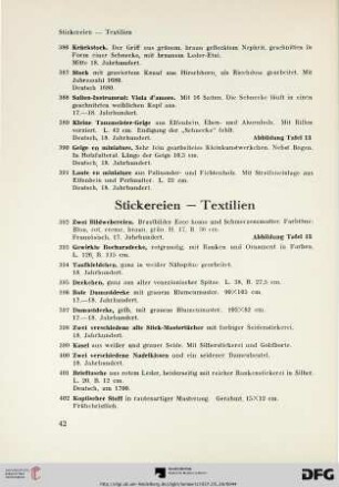 Stickereien – Textilien (Nr. 392-402)