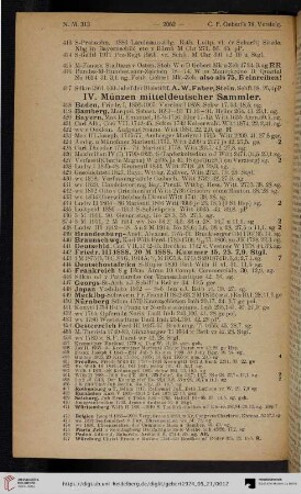 IV. Münzen mitteldeutscher Sammler (Nr. 418-477)