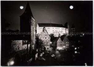 Nürnberg, Kaiserburg bei Nacht