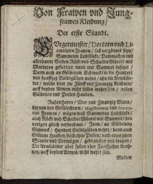 Von Frawen und Jungfrawen Kleidung.