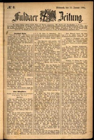 Ausgabe vom Mittwoch, den 11. Januar 1882.