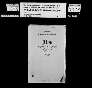 Schuldenwesen der Gesamt- und der Teilgemeinde Laufen am Kocher sowie der Teilgemeinden Eisenschmiede, Krasberg, Rübgarten, Weiler und Wengen