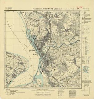 2417 (alte Nr.: 1021) Wesermünde-Bremerhaven, Meßtischblatt (4cm - Karte)