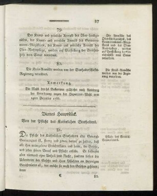 IV. Von der Pflicht des Kaiserlichen Stathalters
