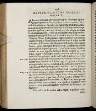 De Pontificibus Sive Episcopis Romanis