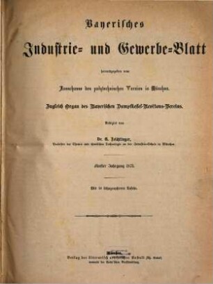Bayerisches Industrie- und Gewerbeblatt. 59 = 5. 1873