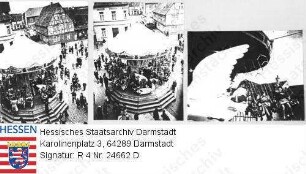 Pfungstadt, 1947 April / Kirmeskarusell / 3 Szenenfotos