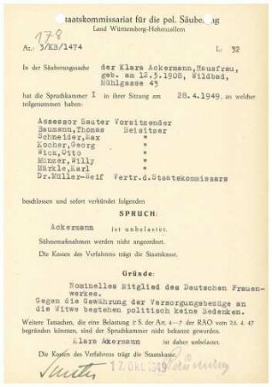 Ackermann, Klara