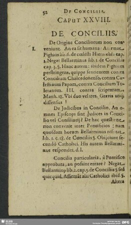 Caput XXVIII. De Conciliis