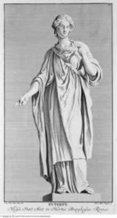 Statuae insigniores a Io. Iust. Preislero in Italico itenere delineatae, Norimbergae : Ge. Mart. Preisler, 1736Taf. 16: Euterpe - J.J. Preisler, Statue insigniores