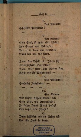 Bey der Zurückkunft Sr. Churfürstl. Durchlaucht Carl Theodors nach München