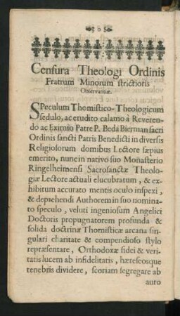 Censura Theologi Ordinis Fratrum Minorum strictioris