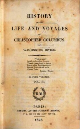 A history of the life and voyages of Christopher Columbus : in four volumes. 3