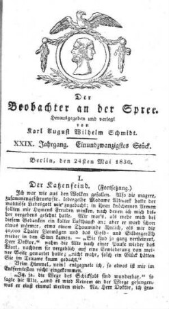 21. Stueck, 24. Mai 1830