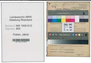 Entnazifizierung Jakob Finken , geb. 16.01.1905 (Elektromeister)