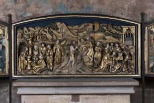 Johannesaltar — Predigt Johannes des Täufers; Taufe Christi; Enthauptung Johannes des Täufers