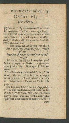 Caput VI. De Aere.