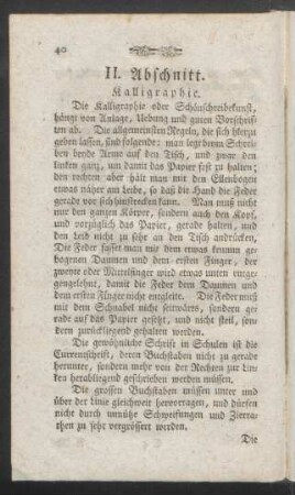 II. Abschnitt. Kalligraphie