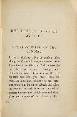 Red-letter Days of my Life : (Crosse) In Two Volumes, 1