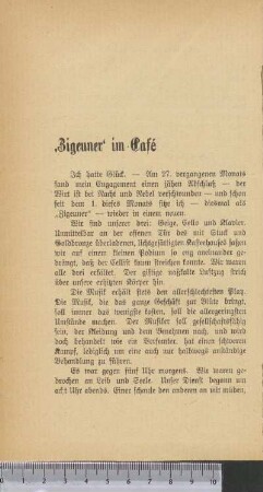 "Zigeuner" im Café