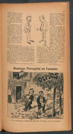 Domingo Perezgrini en Tucamán - [Viñeta cómica]