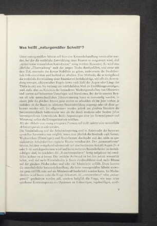 Was heißt ,,naturgemäßer Schnitt"?