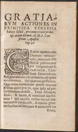 Gratiarum Actiones In Primitiva Ecclesia haberi solitae ...