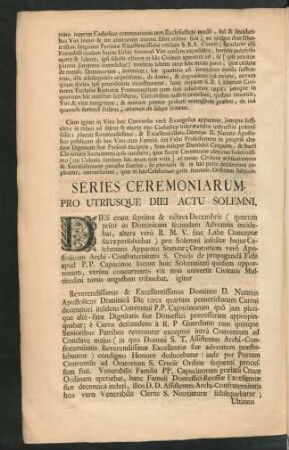 Series Ceremoniarum