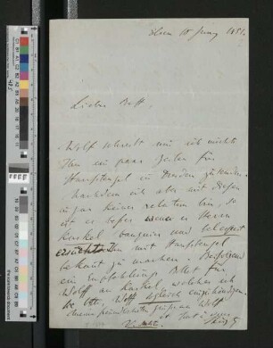 Brief an Joachim Raff