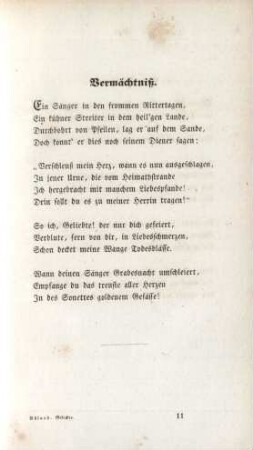 Vermächtniß