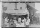 Glockenweihe Bingen; Bischof und Geistlichkeit unter Zeltdach