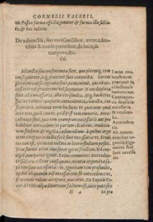 De adiunctis, seu verisimilibus, antecedentibus & consequentibus, de loco, & tempore, &c. 66.