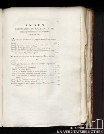 Index eorum quae in hac prima parte secundi voluminis continentur.