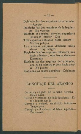 Lenguaje del abanico